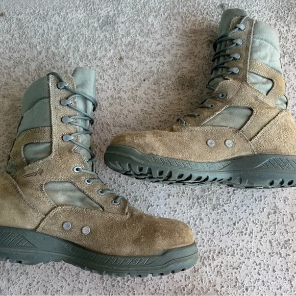Belleville 610 ST Suede Military Boots Insulated Men’s Size 10.5W Green Outdoor - Picture 6 of 9